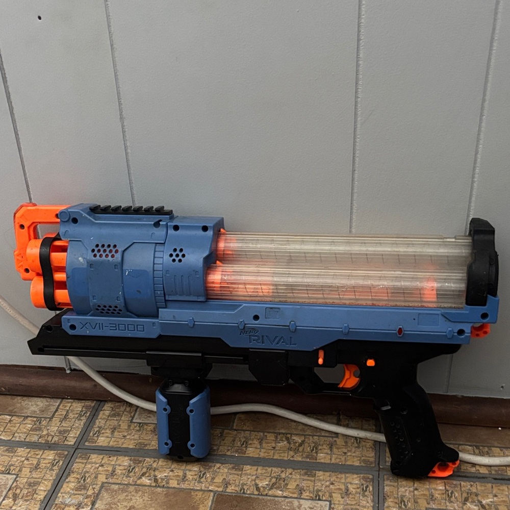 Nerf Rival Blue and Orange Blaster no ammo